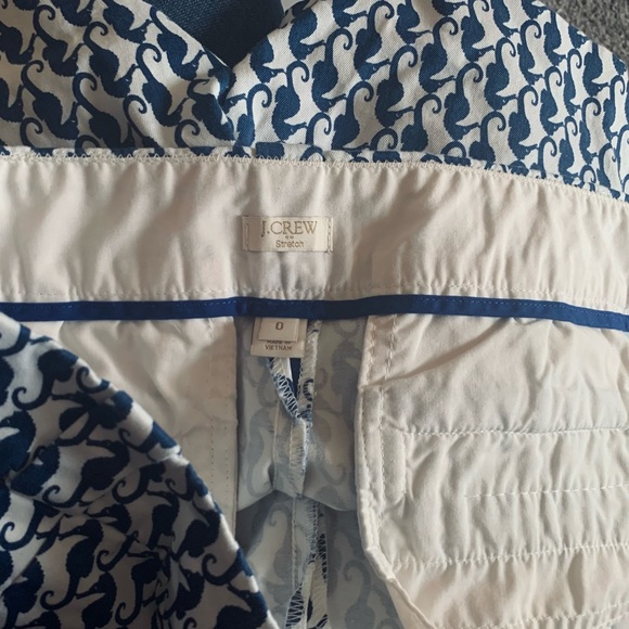 J Crew Seahorse Pattern Shorts sz 0 - Picture 7 of 11